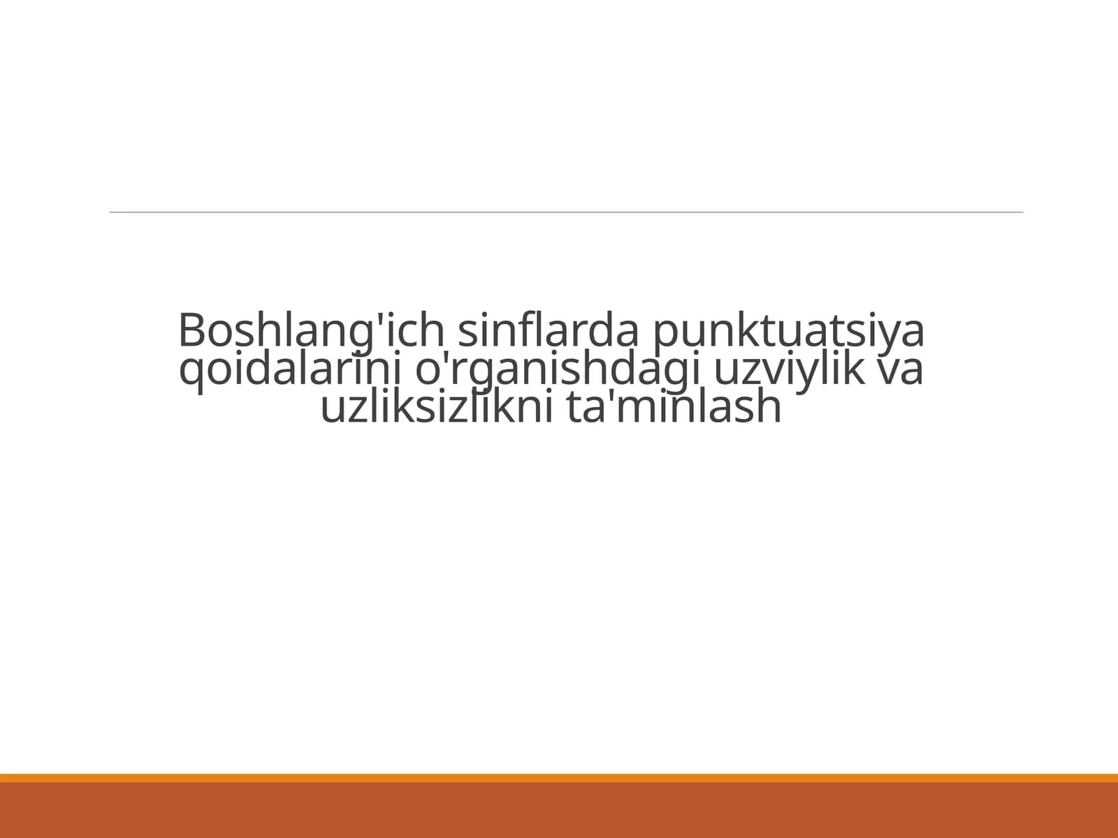 Boshlang'ich sinflarda punktuatsiya qoidalari
