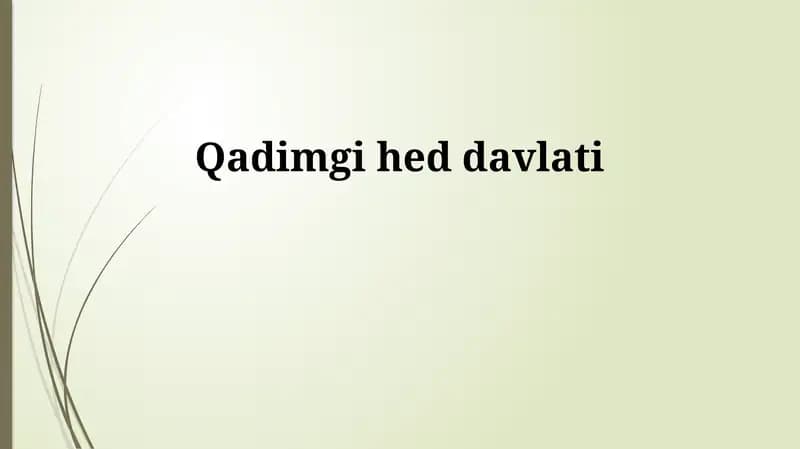 Qadimgi hed davlati
