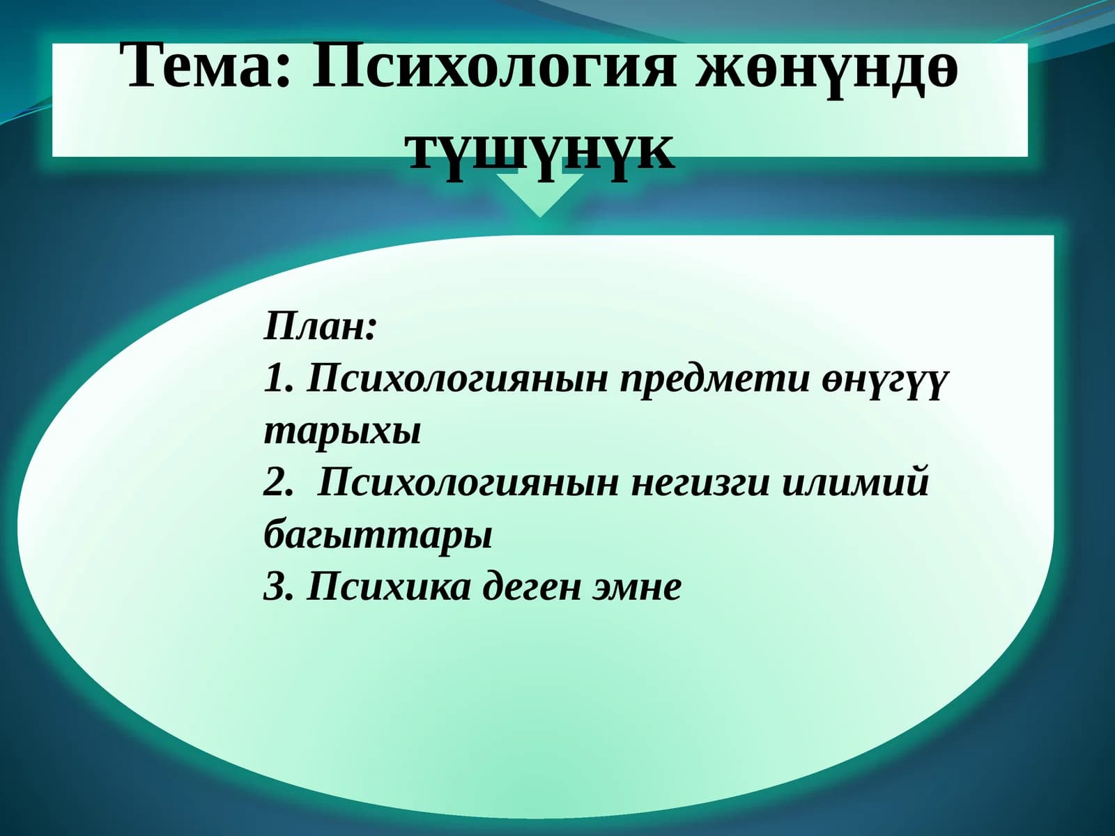 Психология жөнүндө түшүнүк