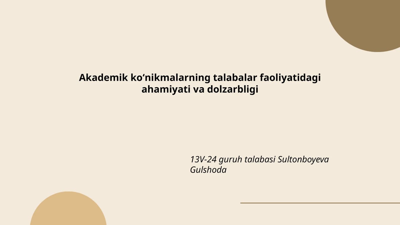 Akademik koʻnikmalarning talabalar faoliyatidagi ahamiyati va dolzarbligi