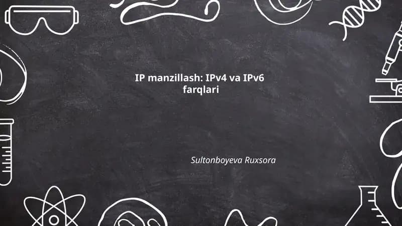 IP manzillash: IPv4 va IPv6 farqlari