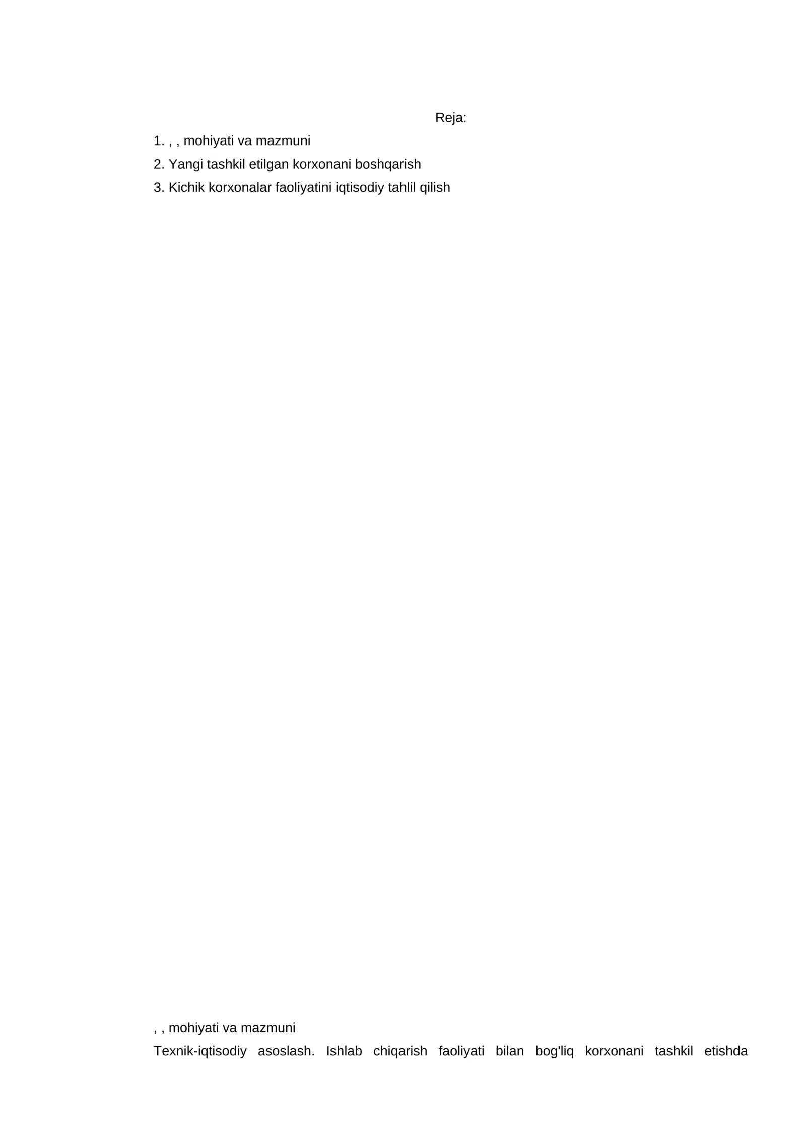 Texnik-iqtisodiy asoslash