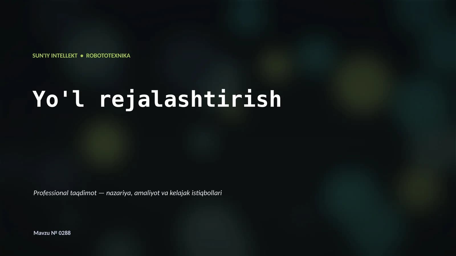 Professional taqdimot — nazariya, amaliyot va kelajak istiqbollari