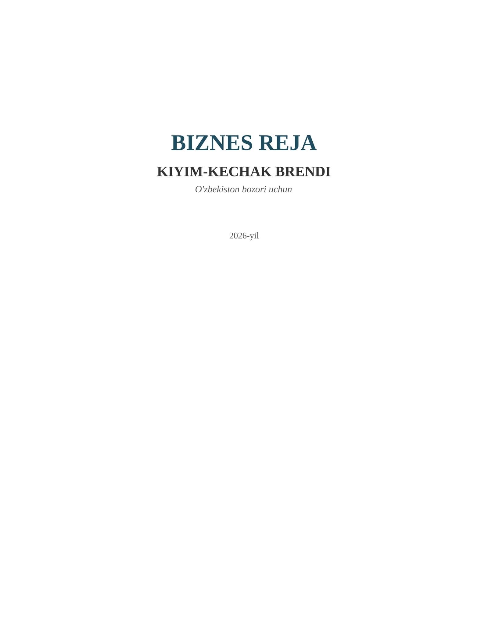 KIYIM-KECHAK BRENDI