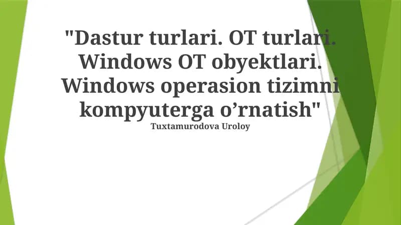 Windows operatsion tizimi