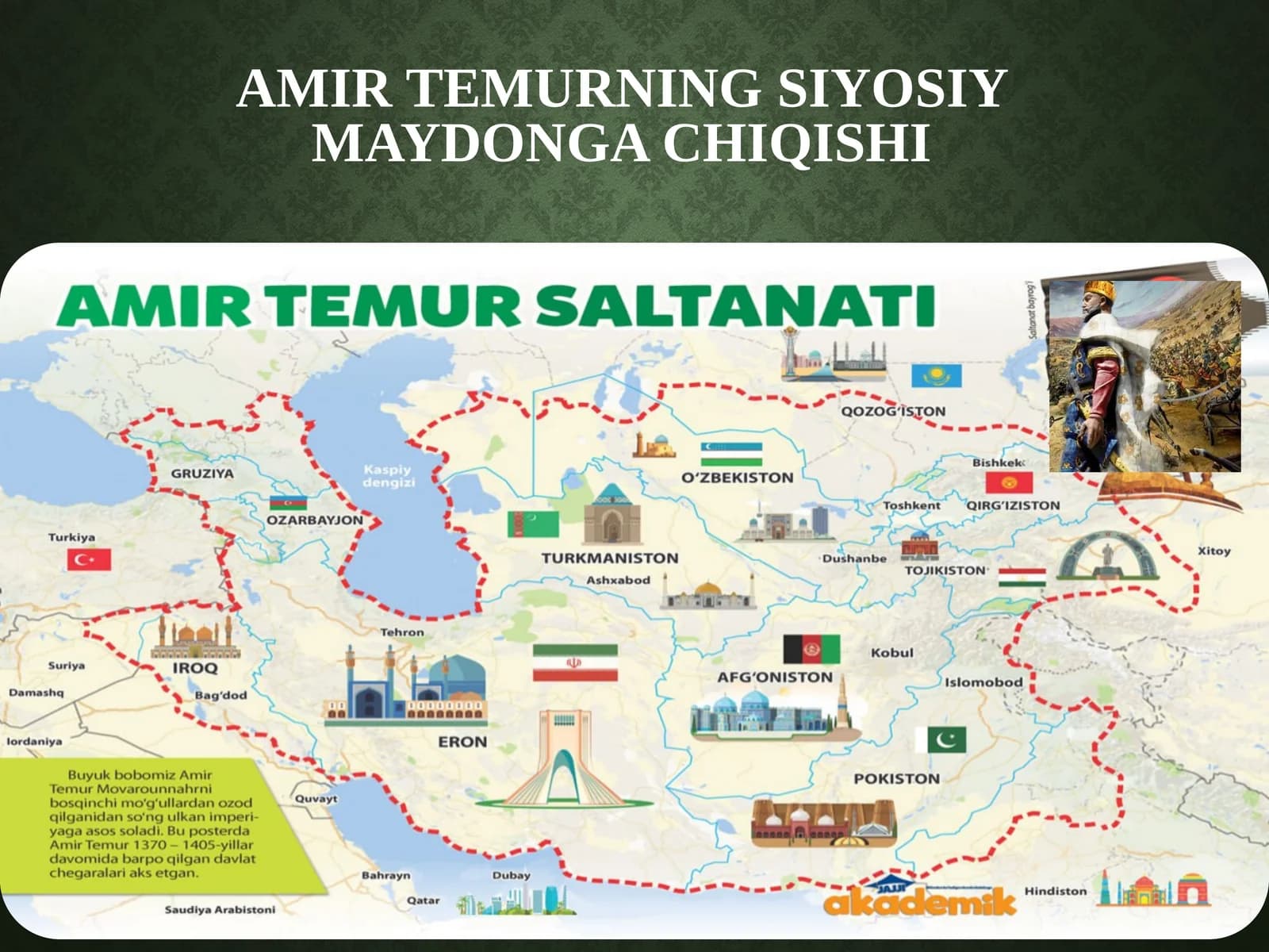 Amir Temurning siyosiy maydonga chiqishi