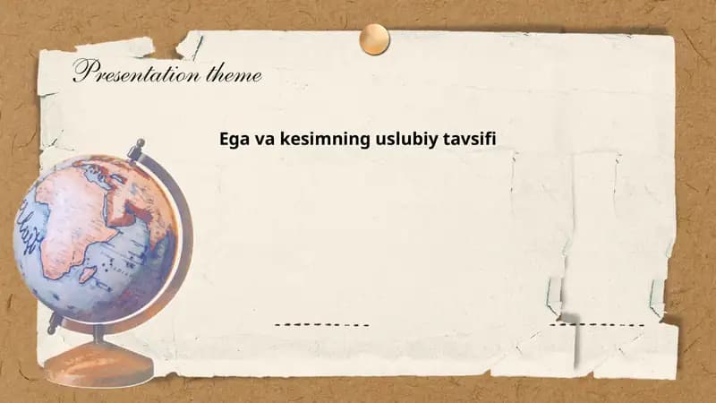 Ega va kesimning uslubiy tavsifi