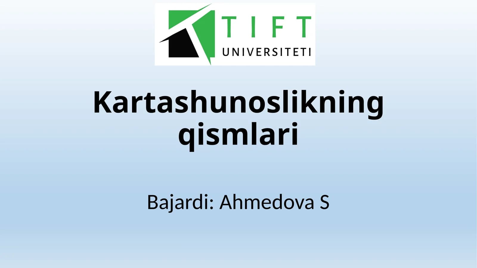 Kartashunoslikning qismlari