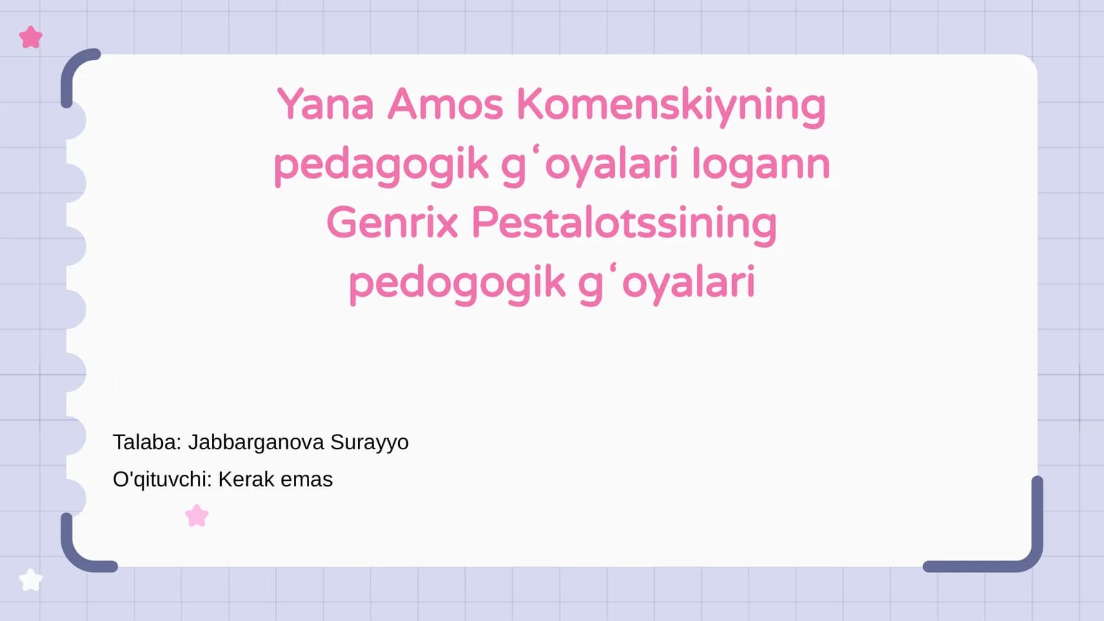 Yana Amos Komenskiyning pedagogik gʻoyalari