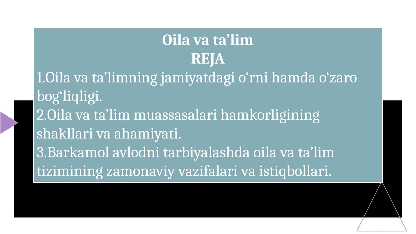 Oila va ta’lim
