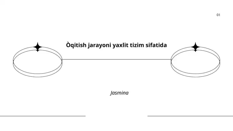 Òqitish jarayoni yaxlit tizim sifatida