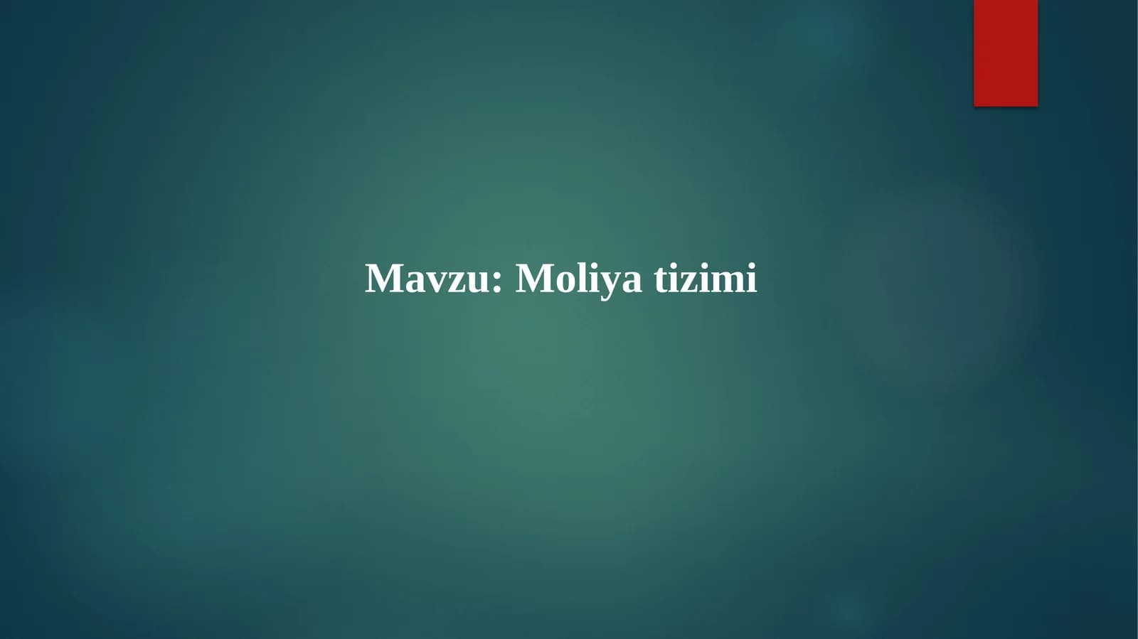 Moliya tizimi