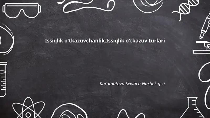 Issiqlik o'tkazuvchanlik