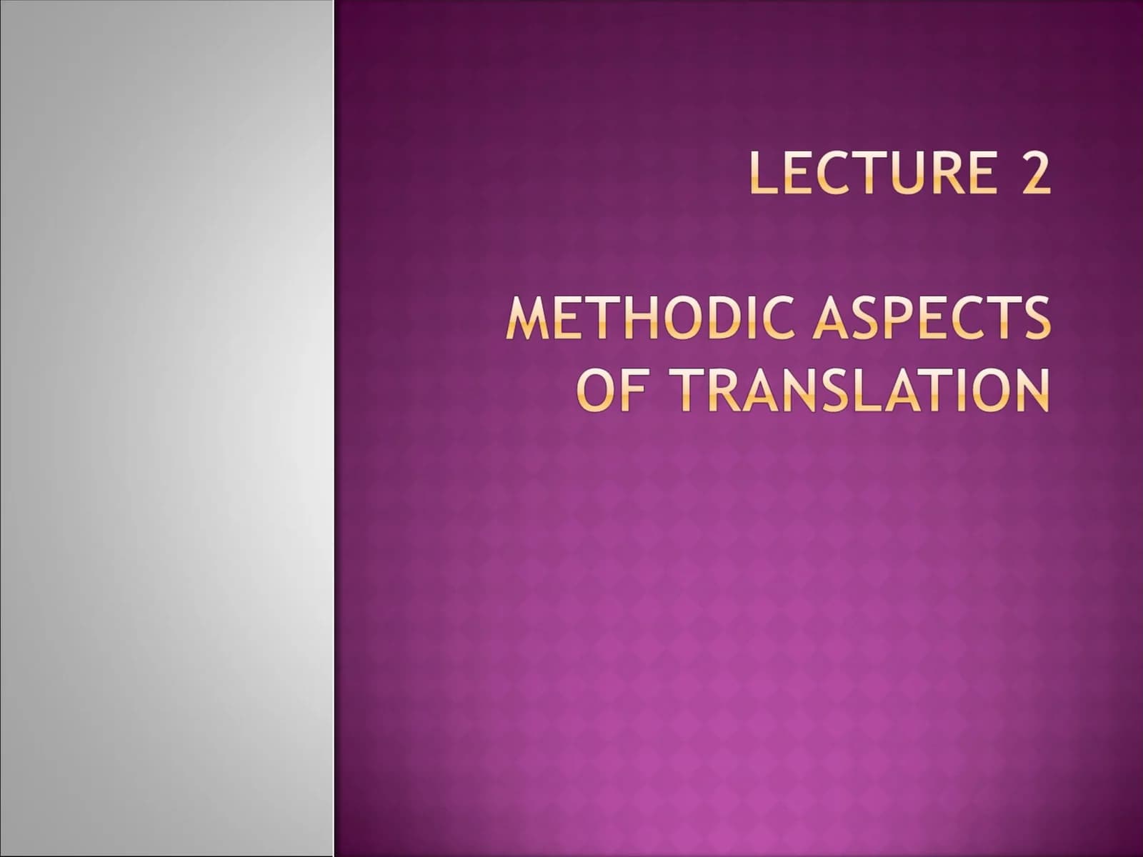 Problem in the translation