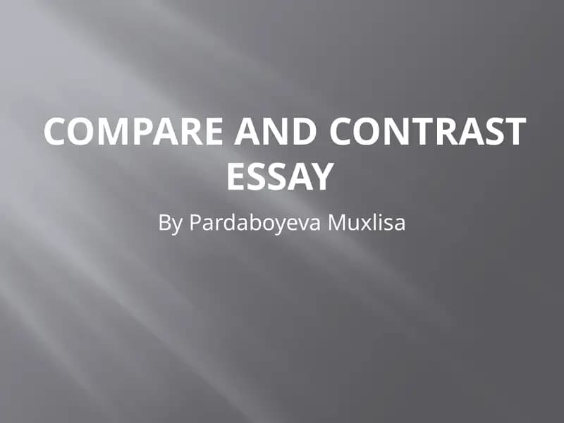 Compare and contrast essey types
