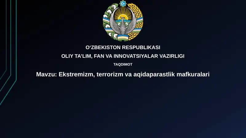 Ekstremizm, terrorizm va fanatizm: Ta'riflar, sabablar va shakllar
