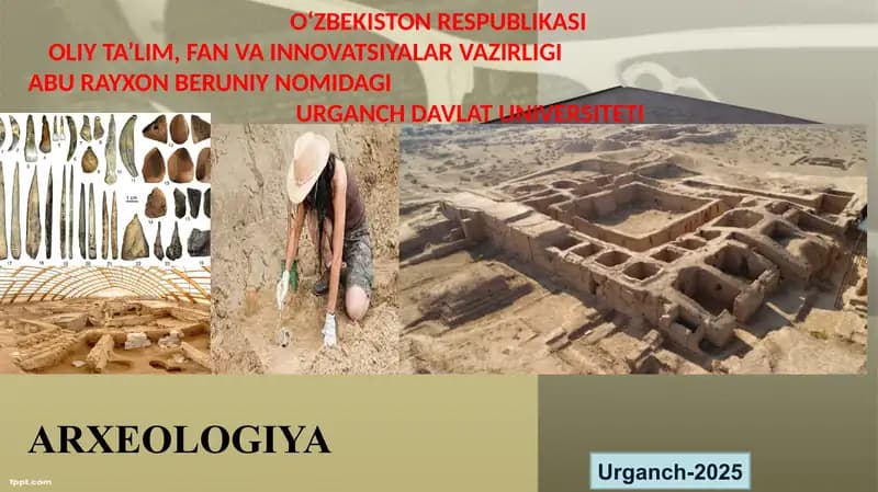Arxeologiya faniga kirish
