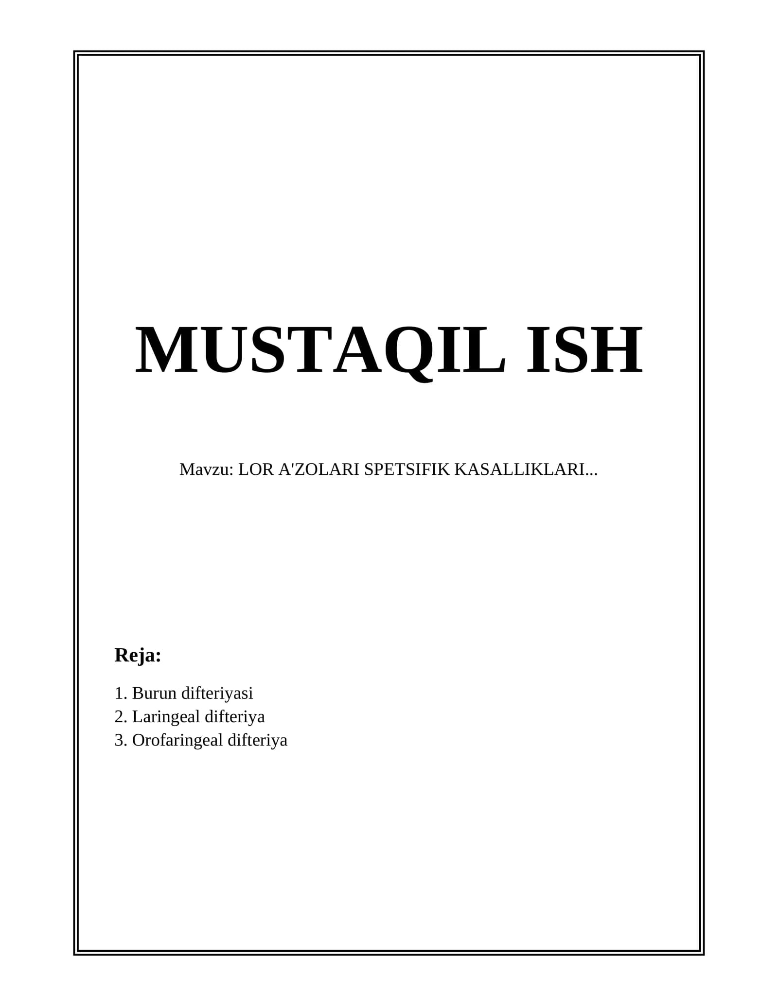 Burun difteriyasi