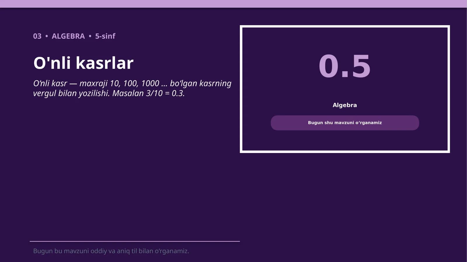 O'nli kasrlar
