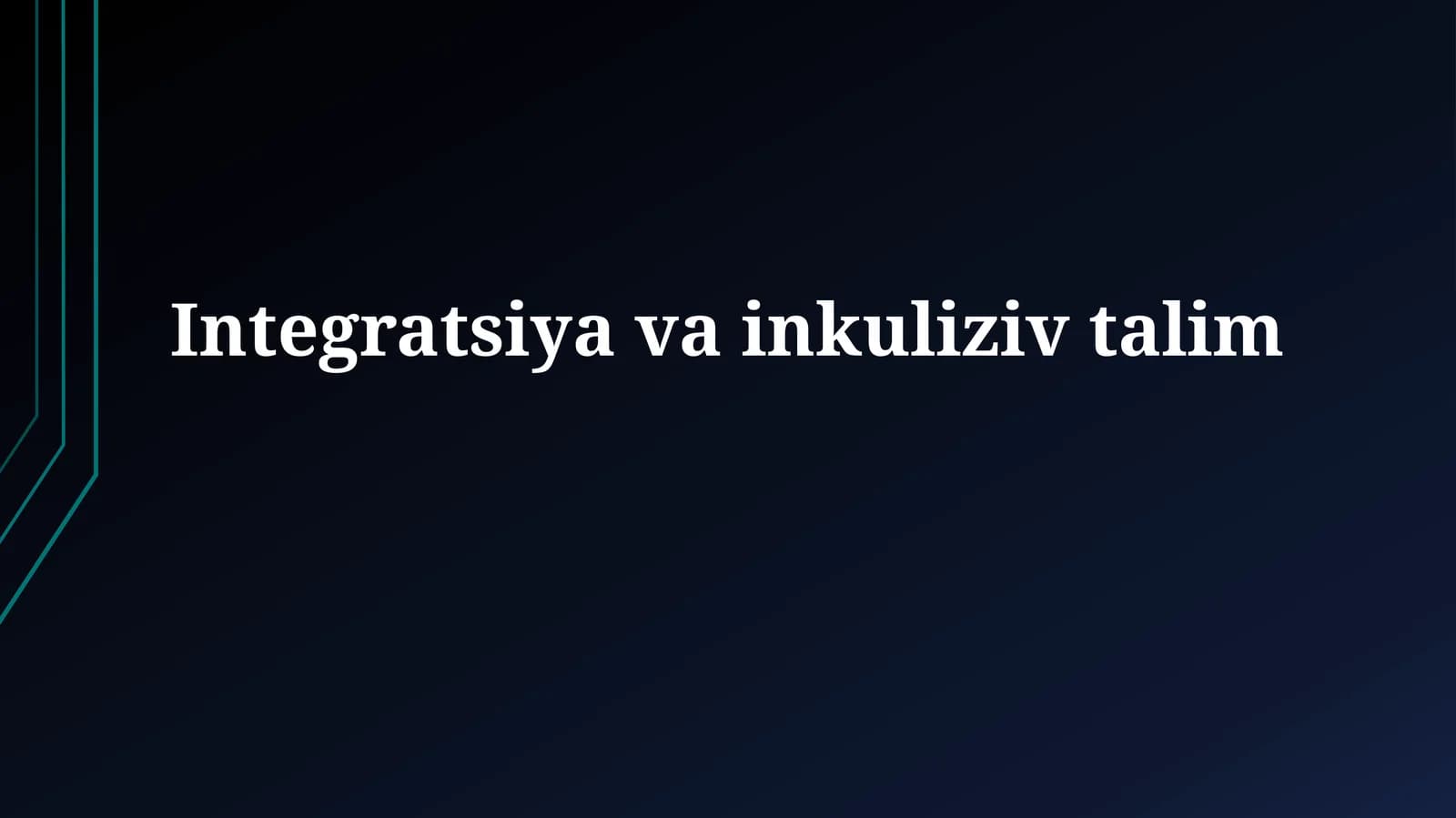 Integratsiya vainkulizivtalim
