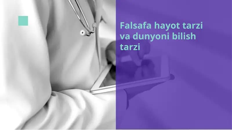 Falsafa hayot tarzi va dunyoni bilish tarzi