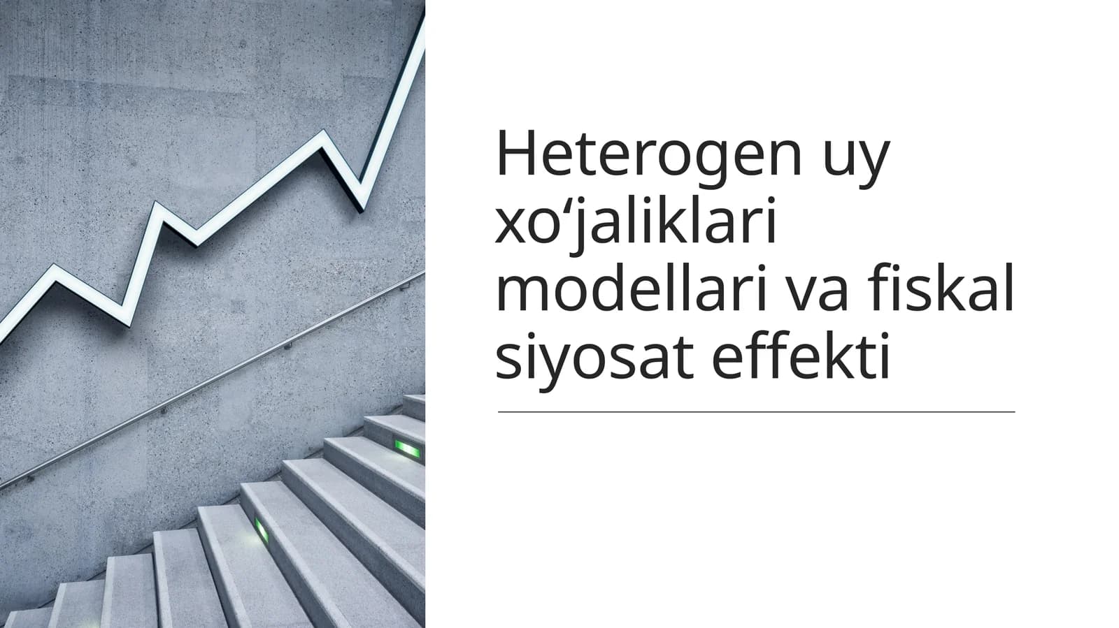 Heterogen uy xo‘jaliklari modellari va fiskal siyosat effekti