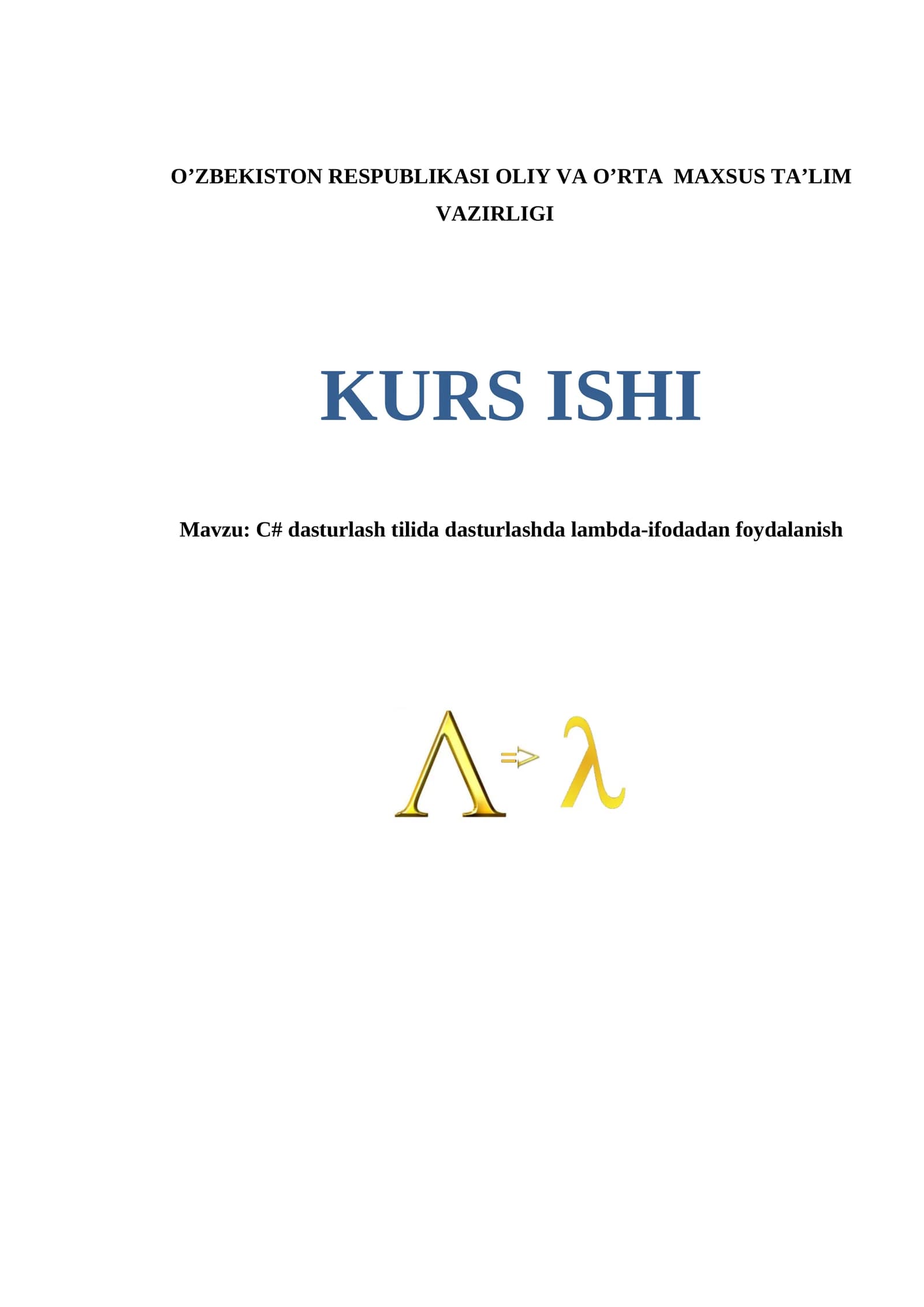 C# dasturlash tilida dasturlashda lambda-ifodadan foydalanish