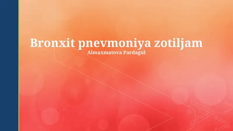 Bronxit pnevmoniya zotiljam