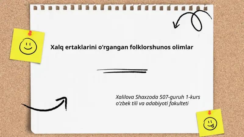 Xalq ertaklarini oʻrgangan folklorshunos olimlar