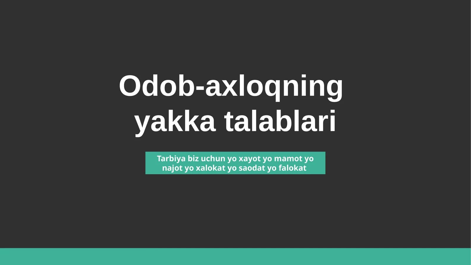 Odob axloq