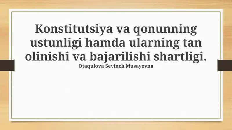 Konstitutsiyaviy Nazorat Mekanizmlari