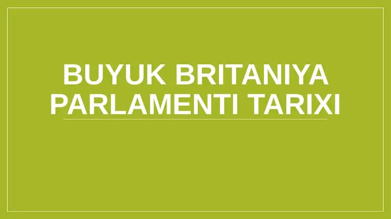 Buyuk Britaniya parlamenti tarixi
