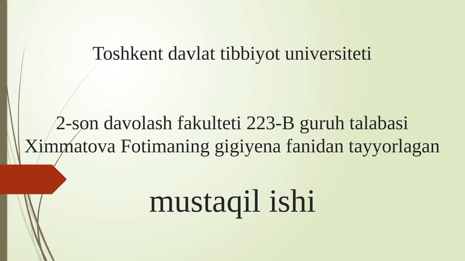 ruhiy-fiziologik omillarga gigiyenik ta’rif,ularning zararli ta’sirini oldini olish tadbirlari