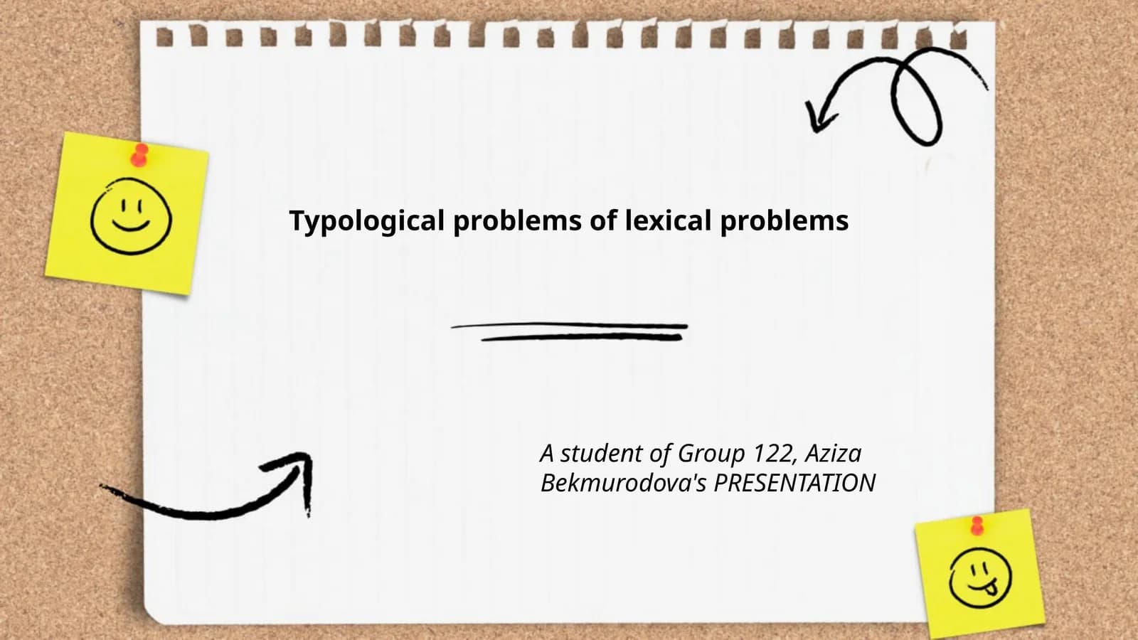 Typological problems of lexical problems