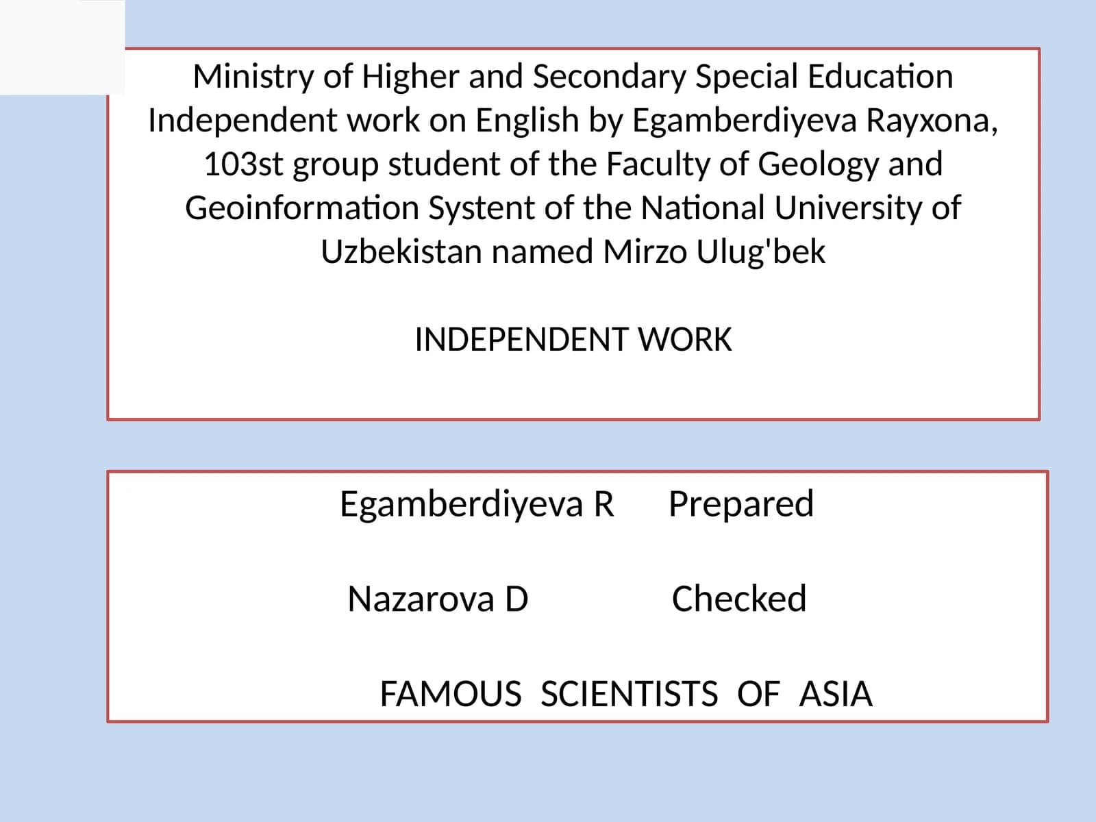 FAMOUS SCIENTISTS OF ASIA
