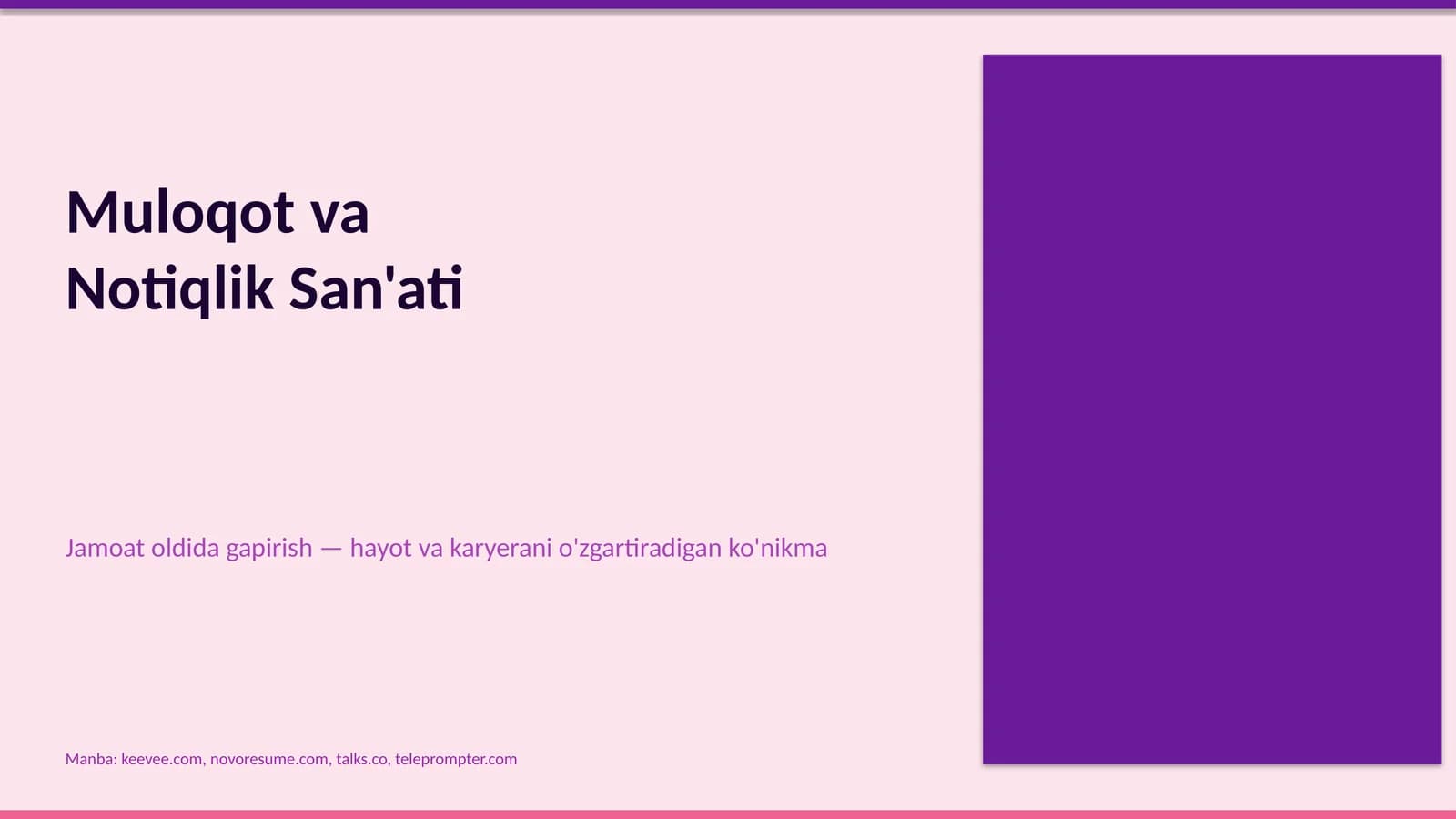 Notiqlik San'ati