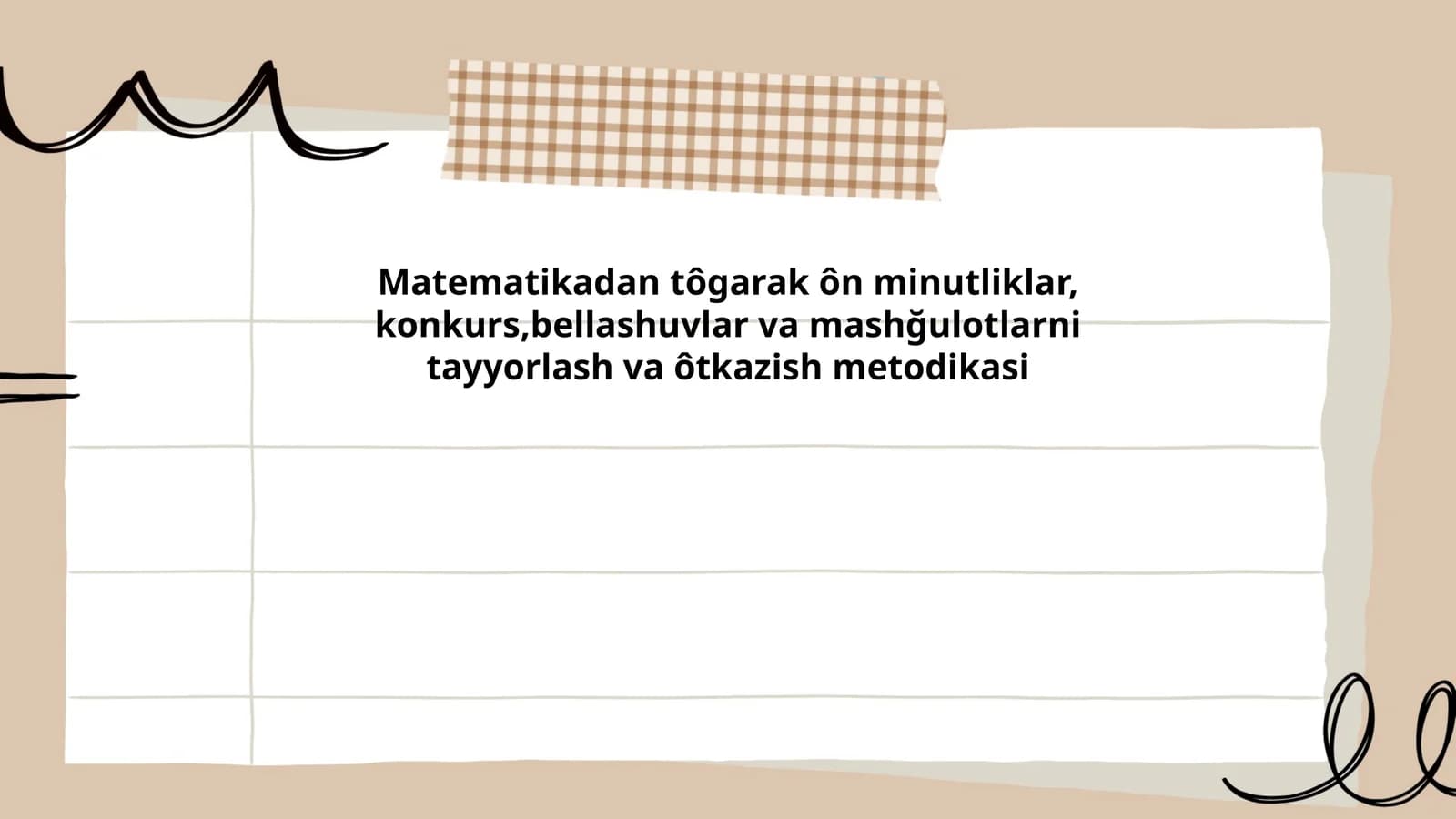 Algebra masalalarini tahlil qilish