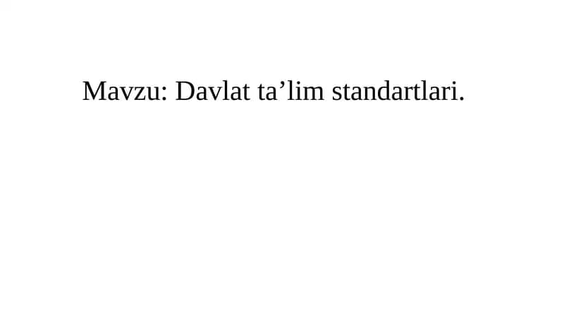Davlatta’limstandartlari