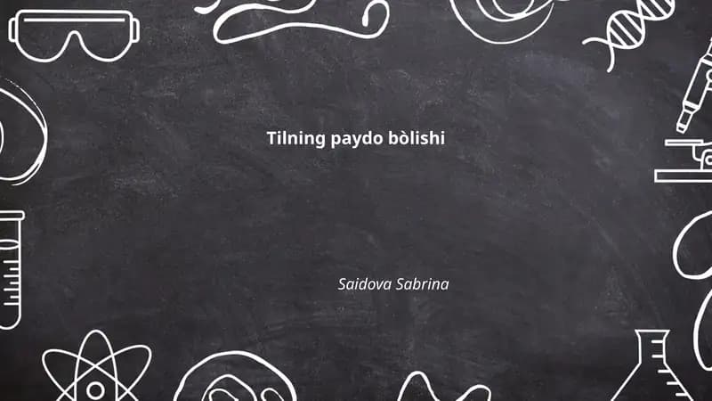 Tilning paydo bo‘lishi