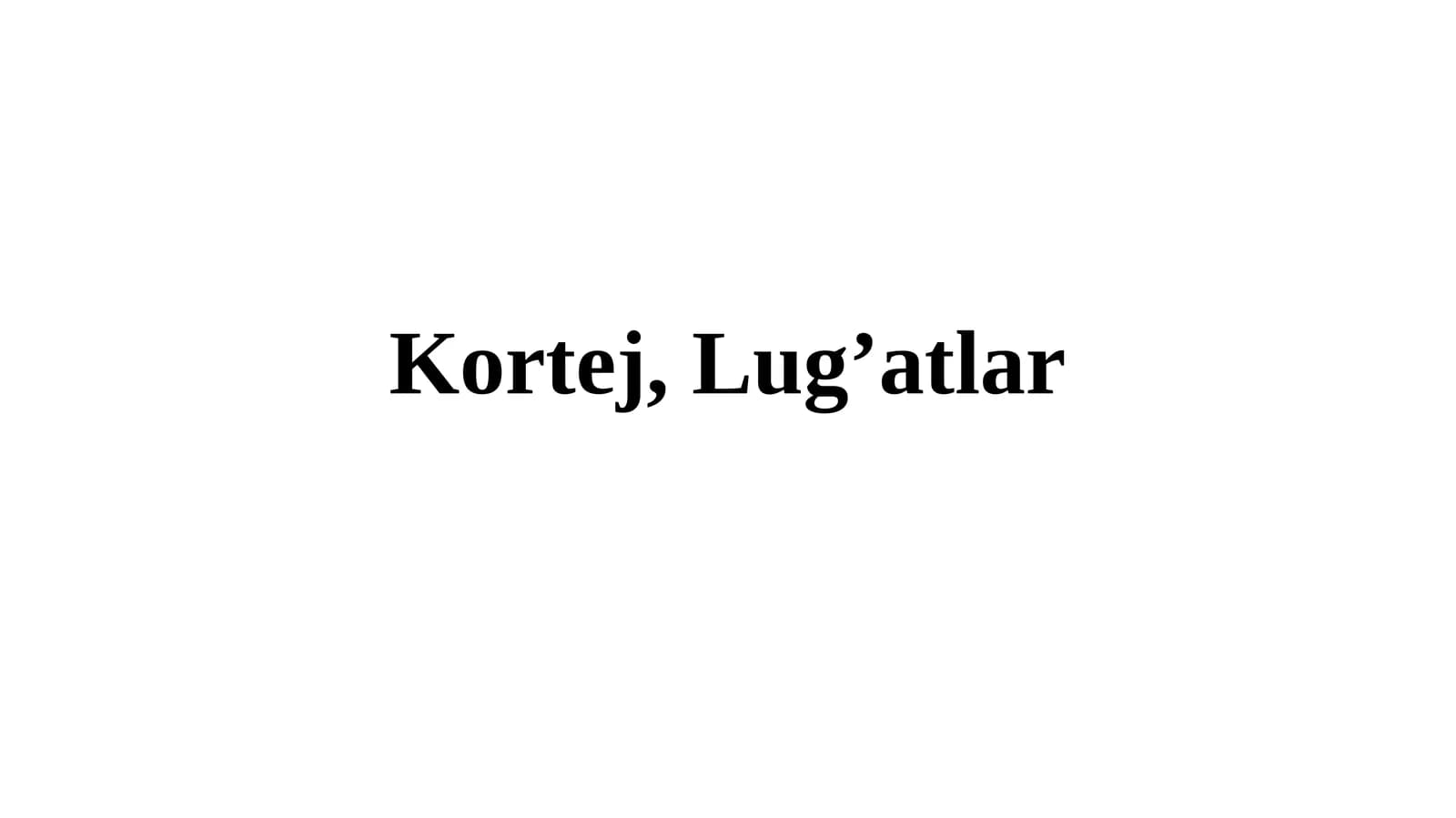 Kortej