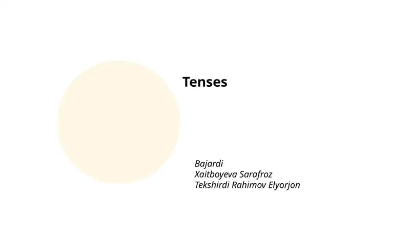 Tenses