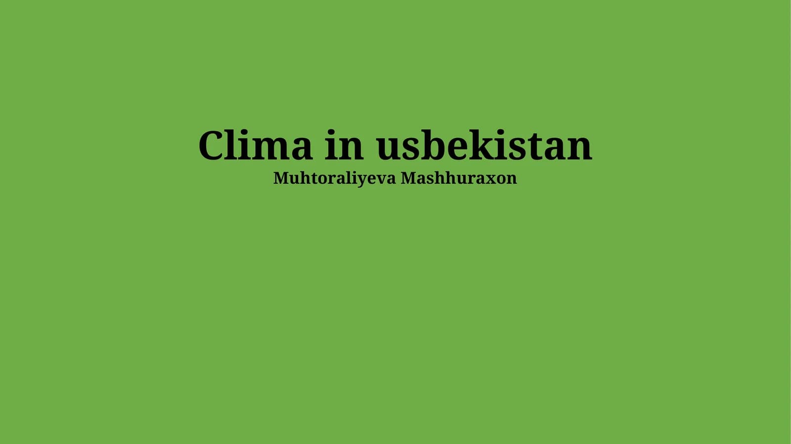 Das Klima Usbekistans: Eine Übersicht