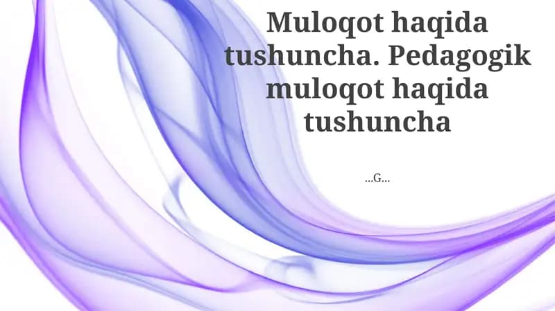 Baholash va Muloqot