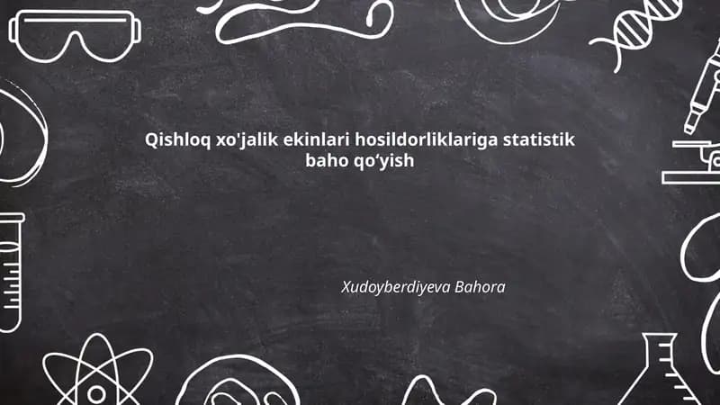 RCBD (tasodifiy to‘liq blok dizayni) hosildorlik sinovlarida maydon heterogenligini bloklash