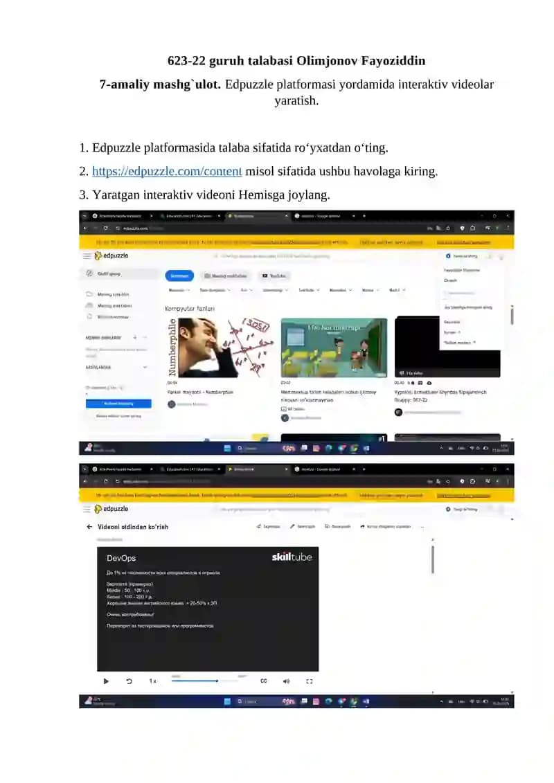 Edpuzzle platformasi