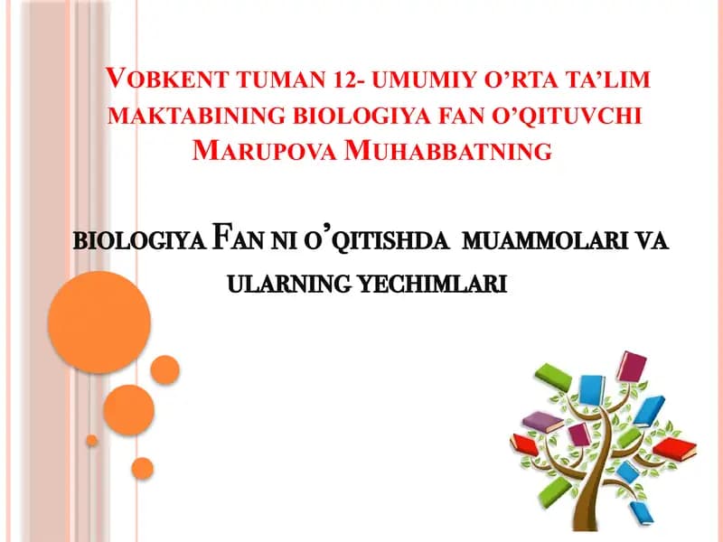 Biologiya fanining ekologik asoslari