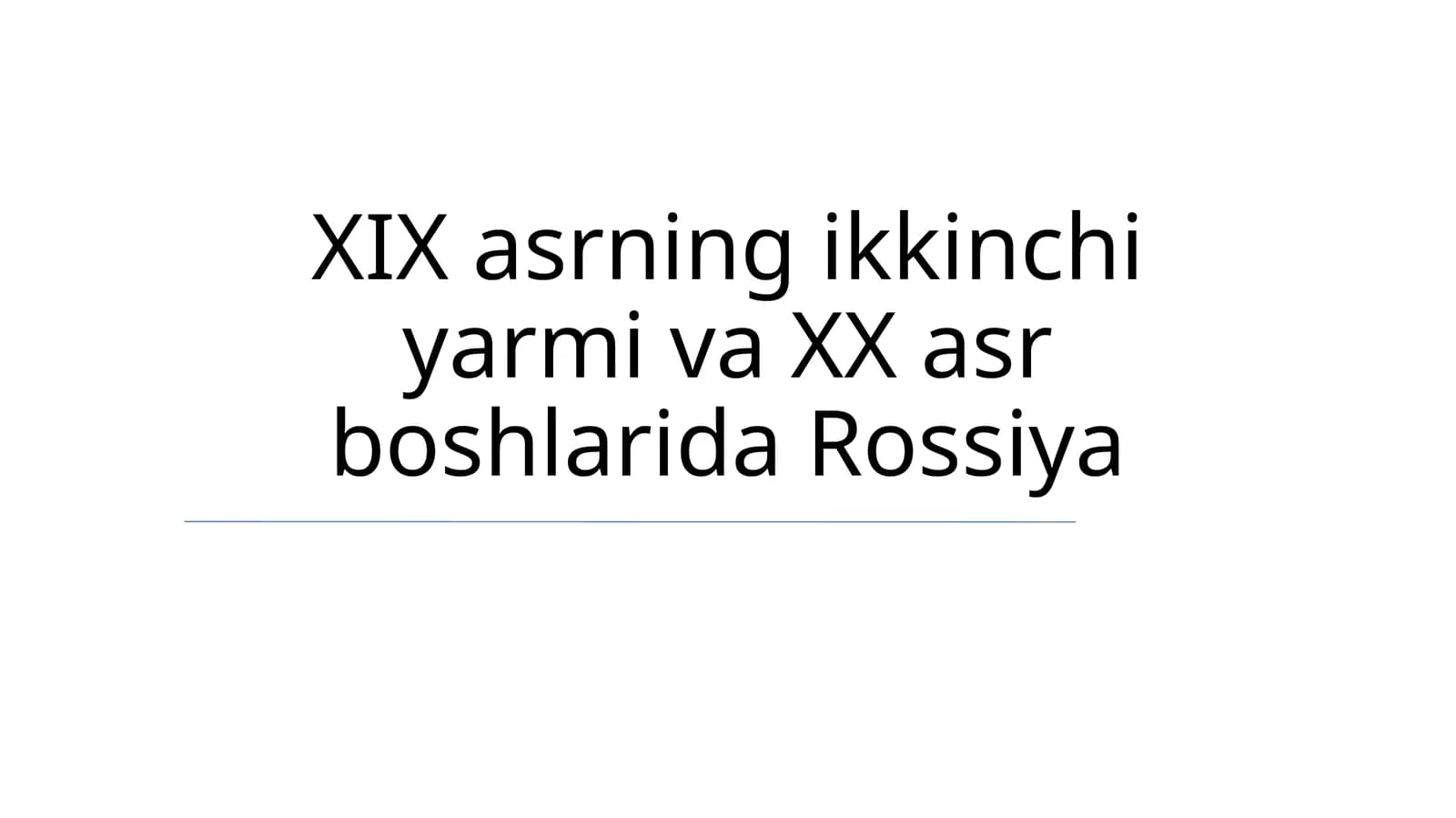 Rossiyaning Siyosiy Manzarasi