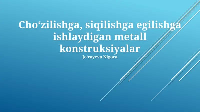 Metall konstruksiyalar