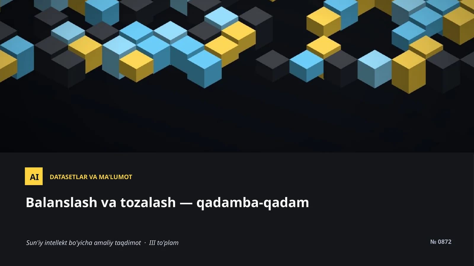 Balanslash va tozalash — qadamba-qadam