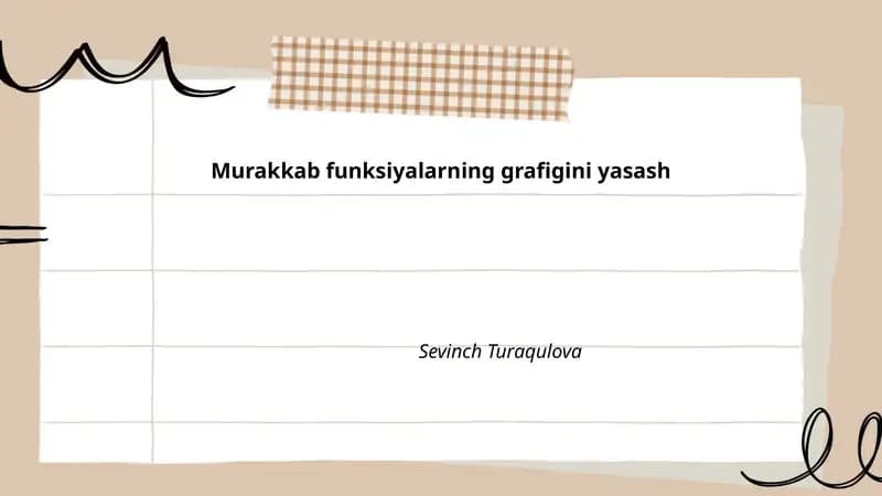 Murakkab funksiyalarning grafigini yasash